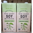 thumbnail image 1 of Trader Joe's Organic Non-Dairy SOY Beverage Unsweetened 32fl oz 946ml (2 Cartons), 1 of 2