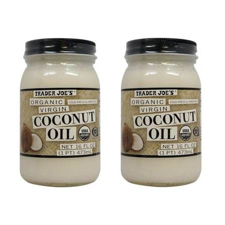 Trader Joe's Organic Virgin Coconut Oil | 16 fl oz | 2 Jars