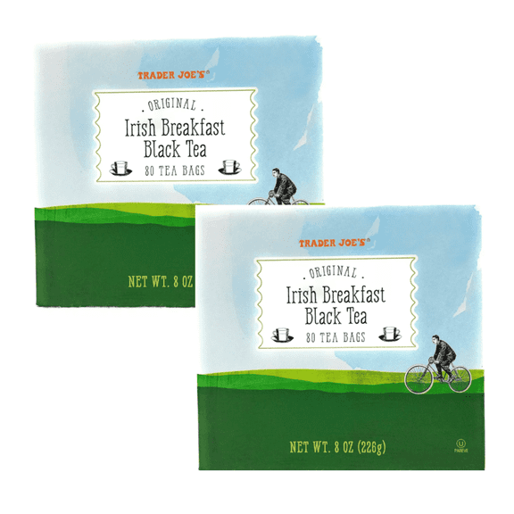 Trader Joe's Original Irish Breakfast Black Tea Hot or Iced (80 tea bags)- Pack of 2