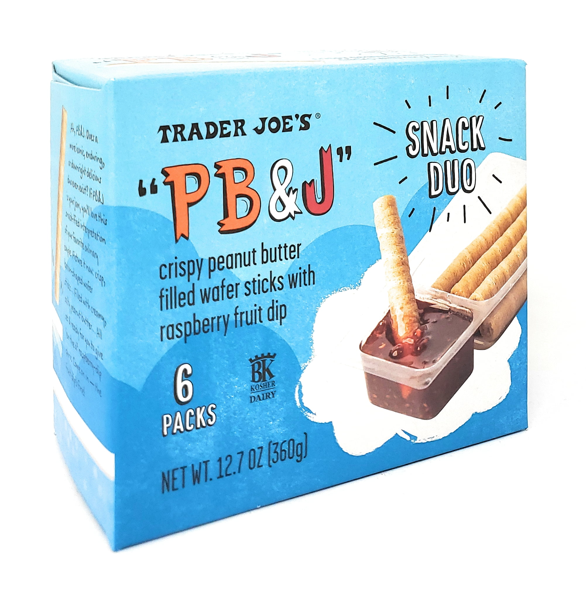 Trader Joe's PB & J Snack Duo Wafer Sticks with Raspberry Fruit Dip 12.7 oz