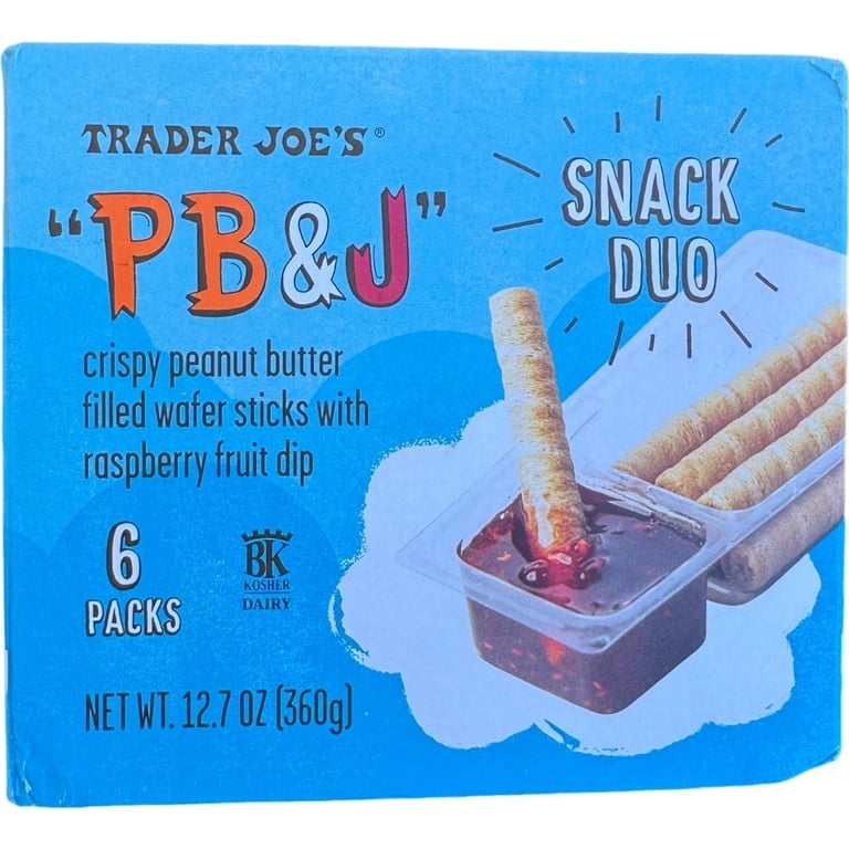 Trader Joe's PB&J Snack Duo, crispy peanut butter filled wafer