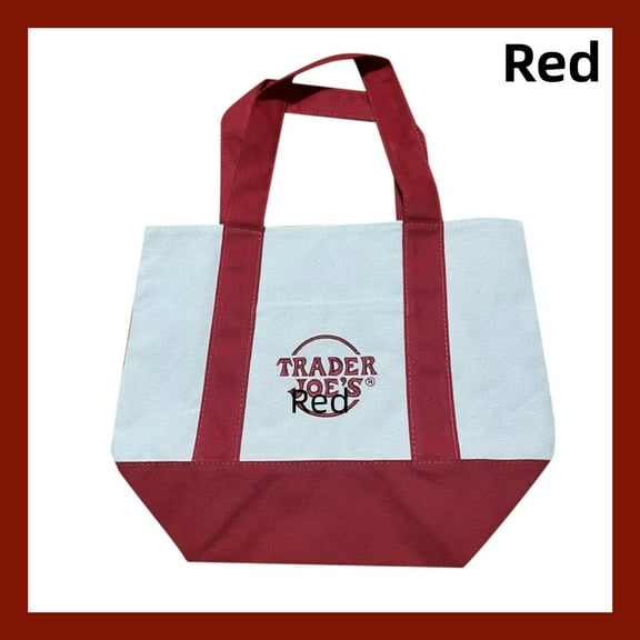 Trader Joe's Pastel Mini Canvas Tote Bag, 2025 LIMITED EDITION NWT (8 colors)