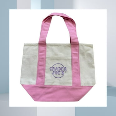 Trader Joe's Pastel Mini Canvas Tote Bag 2025 LIMITED EDITION Pink for