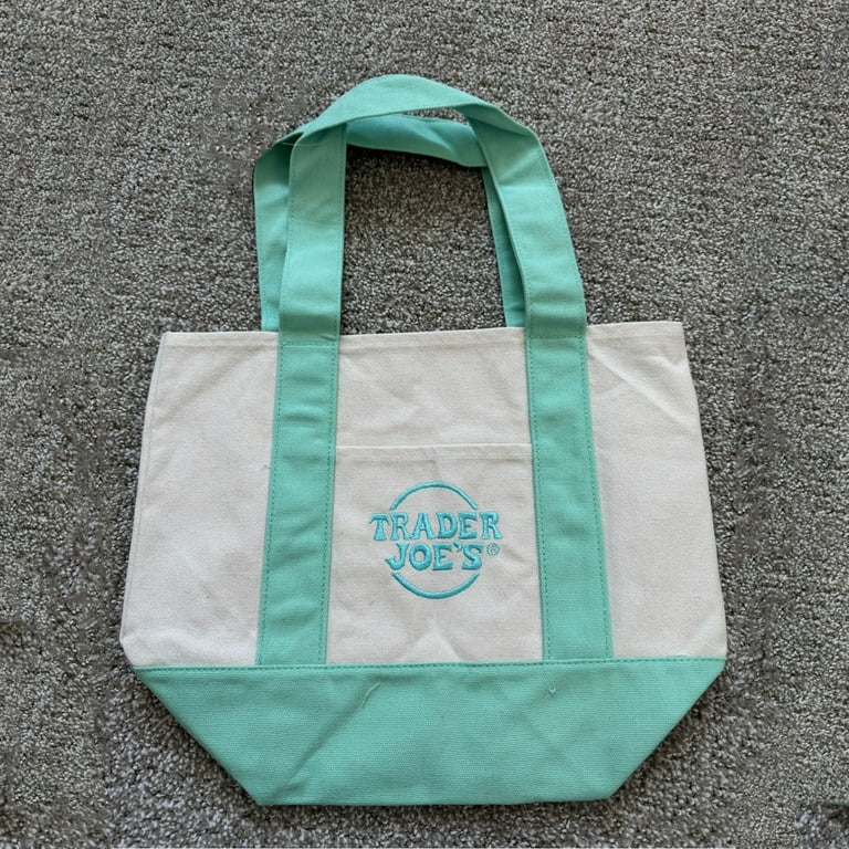 Trader Joe's Pastel Mini Canvas Tote Bags 2025 LIMITED