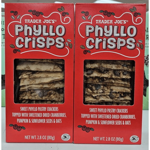 Trader Joe's Phyllo Crisps 2.8oz 80g (2 Boxes)