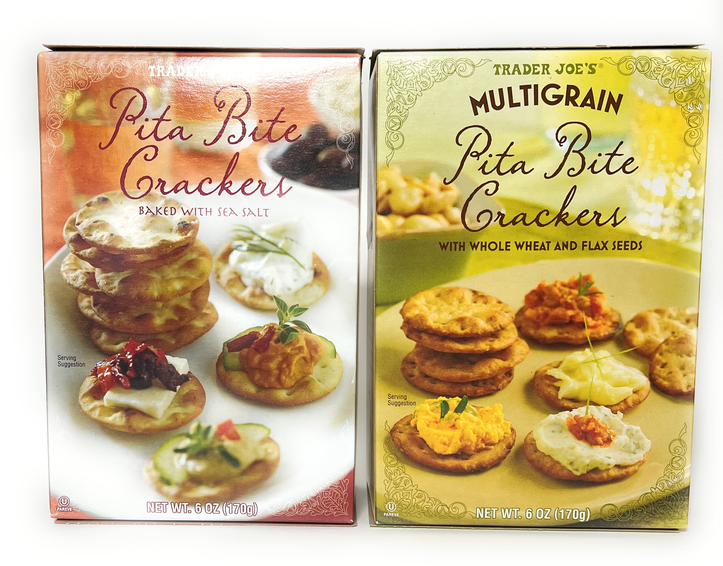 Trader Joe's Pita Bite Cracker Sea Salt Multigrain Whole Wheat