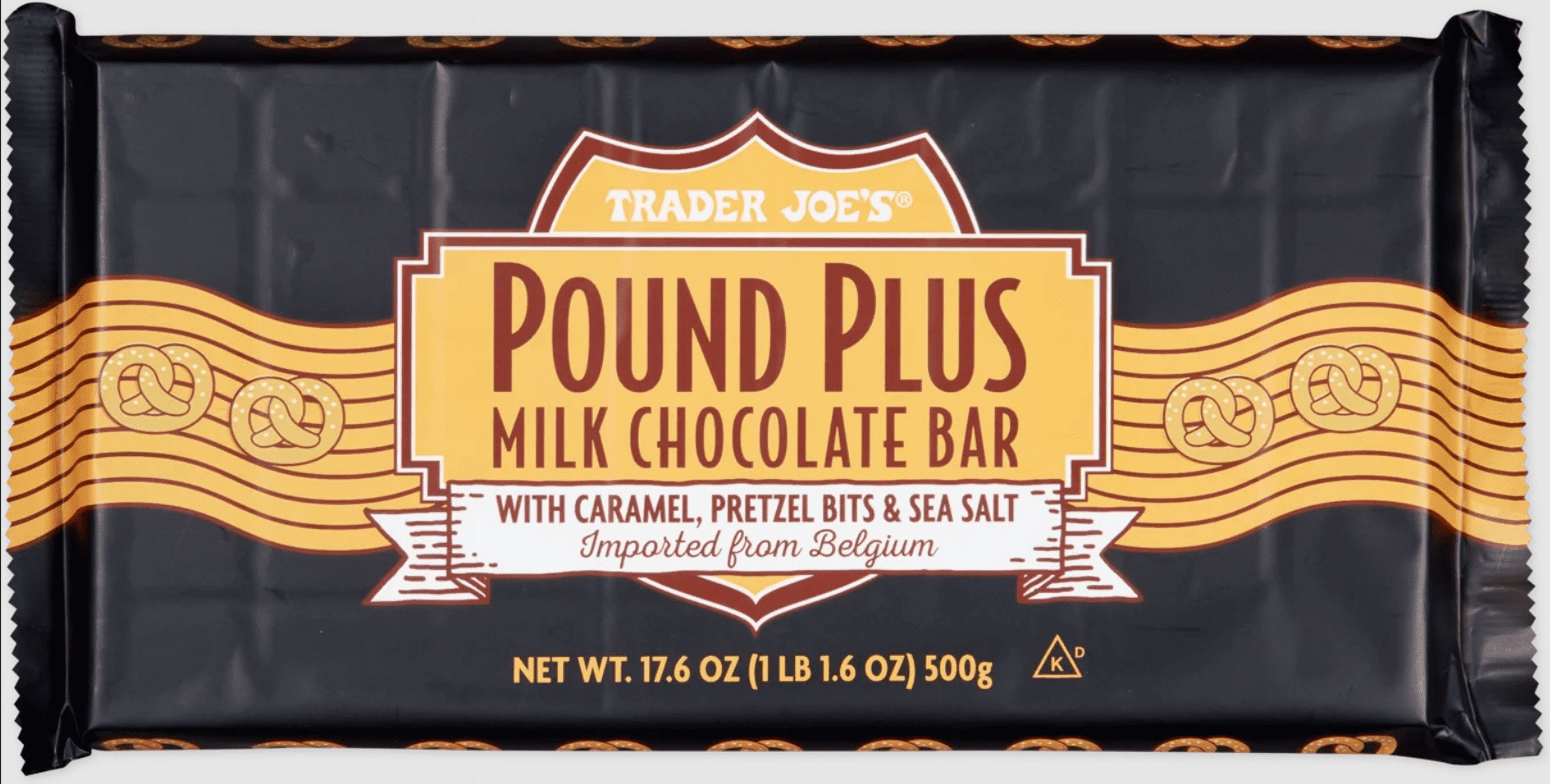 Trader Joe’s Pound Plus Milk Chocolate Bar Caramel Pretzel Bits & Sea