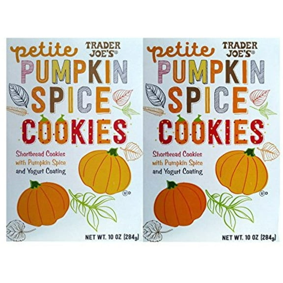 Trader Joe's Pumpkin Spice Shortbread Cookies, 10 oz Box (Pack of 2)