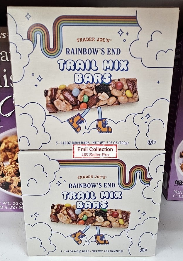 Trader Joe’s Rainbow’s End Trail Mix Bars 7.05oz 200g (2 Boxes)