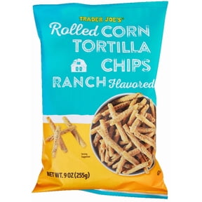 Trader Joe's Ranch Flavored Rolled Corn Tortilla Chips 9 oz. (2 pack)
