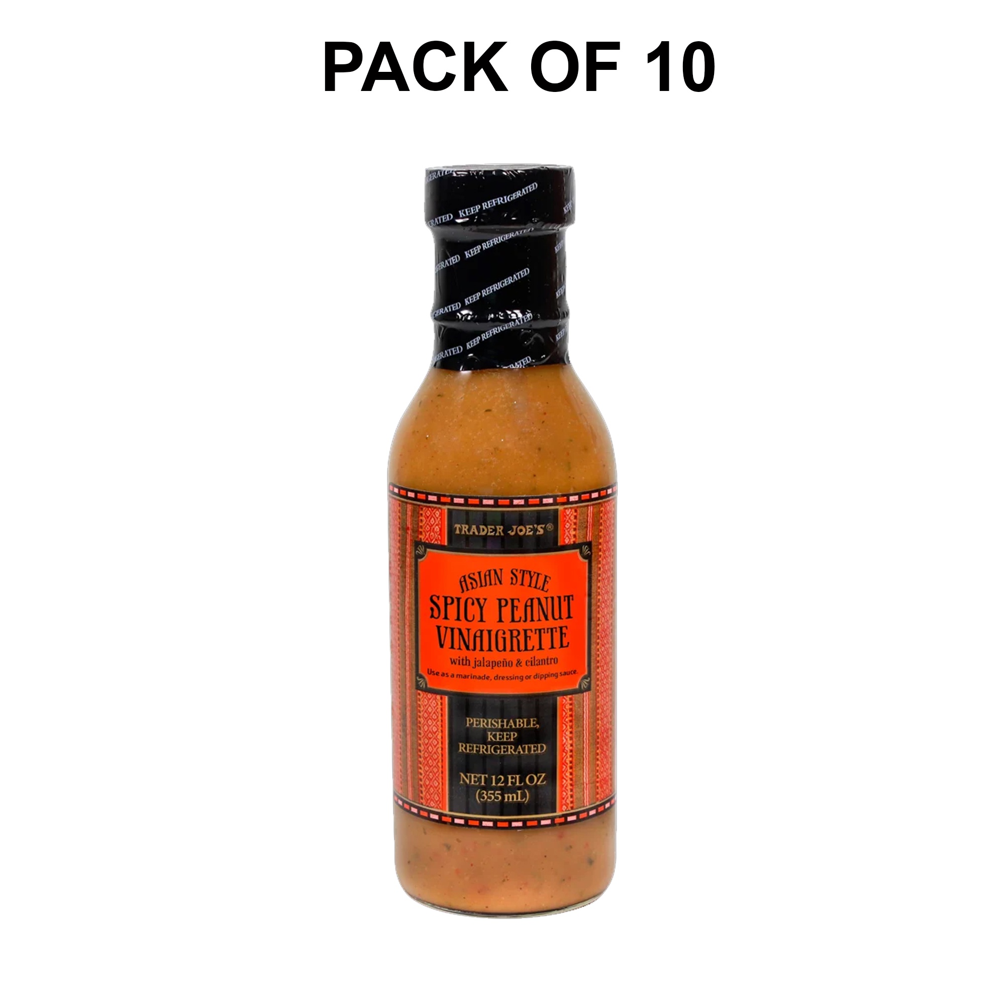 Trader Joe’s Rice Vinegar Asian Style Spicy Peanut Vinaigrette, 10 pack