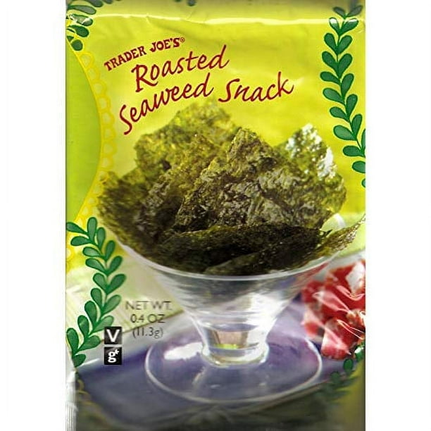 Trader Joe's Roasted Seaweed with Sea Salt 0.4oz 11.3g X 6 PACK