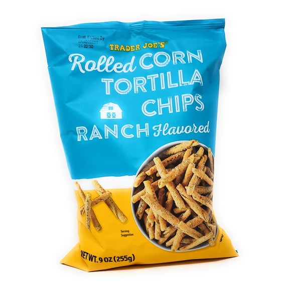 Trader Joe's Rolled Corn Tortilla Chips Ranch Flavored, 9 OZ