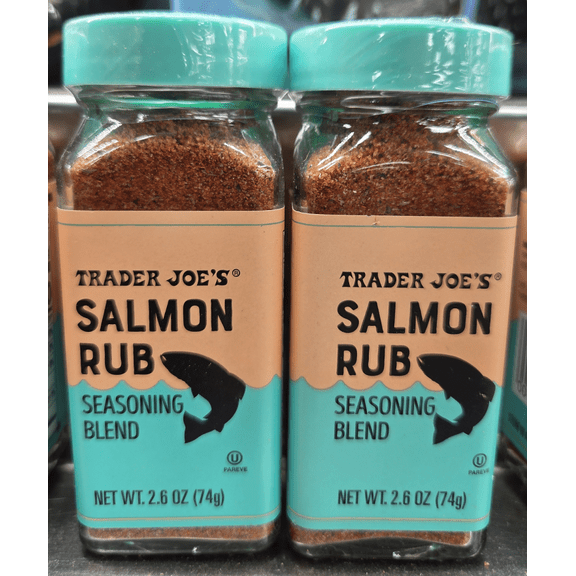 Trader Joe's Salmon Rub Seasoning Blend 2.6oz 74g (2 Bottles)