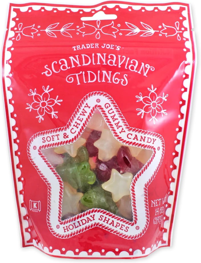 Trader Joe's Scandinavian Tidings Soft and Chewy Gummy Candy Holiday Shapes 14oz