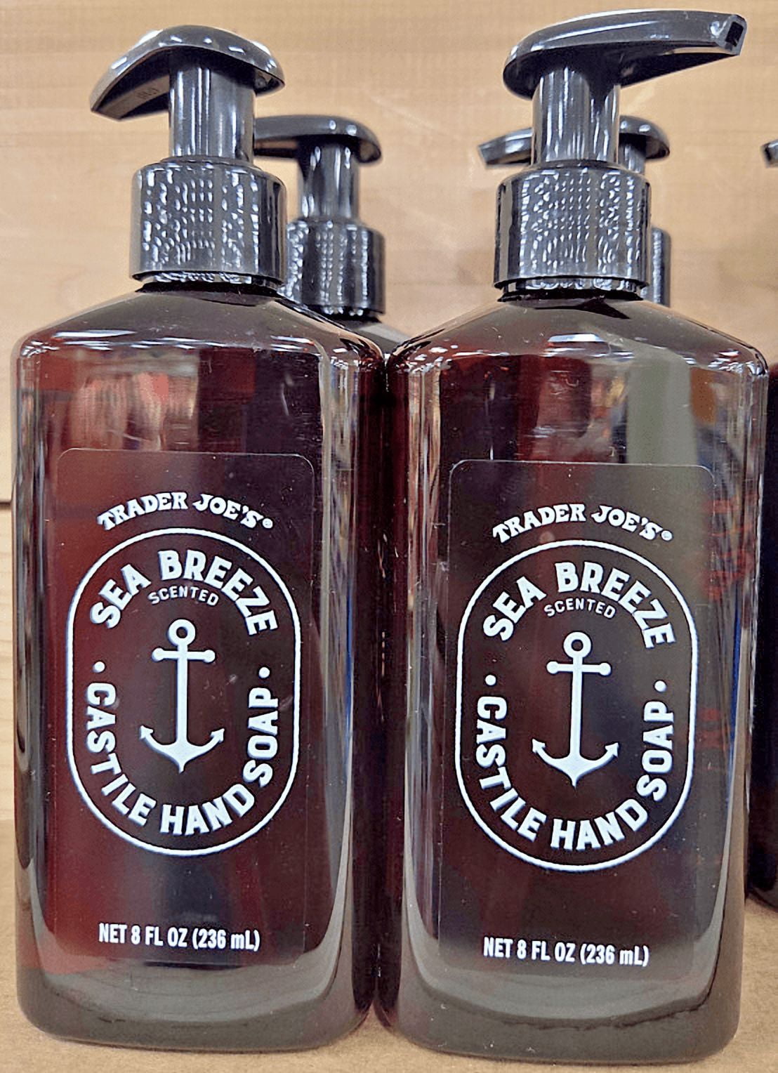 Trader Joe's Sea Breeze Scented Castile Hand Soap 8fl oz 236ml (2 Bottles)