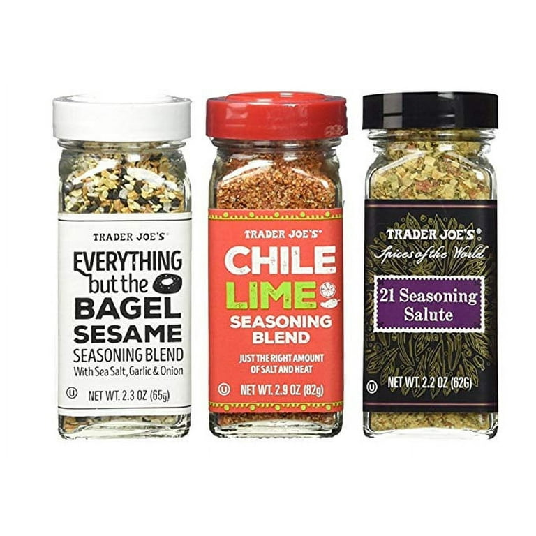Trader Joe s Seasoning 21 Salute Seasoning Chile Lime and Everything but the bagel Seasoning Walmart