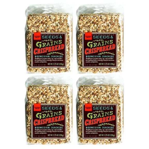 Trader Joe's Seeds and Grains Crispbread Norwegian Crackers - 4 Pack