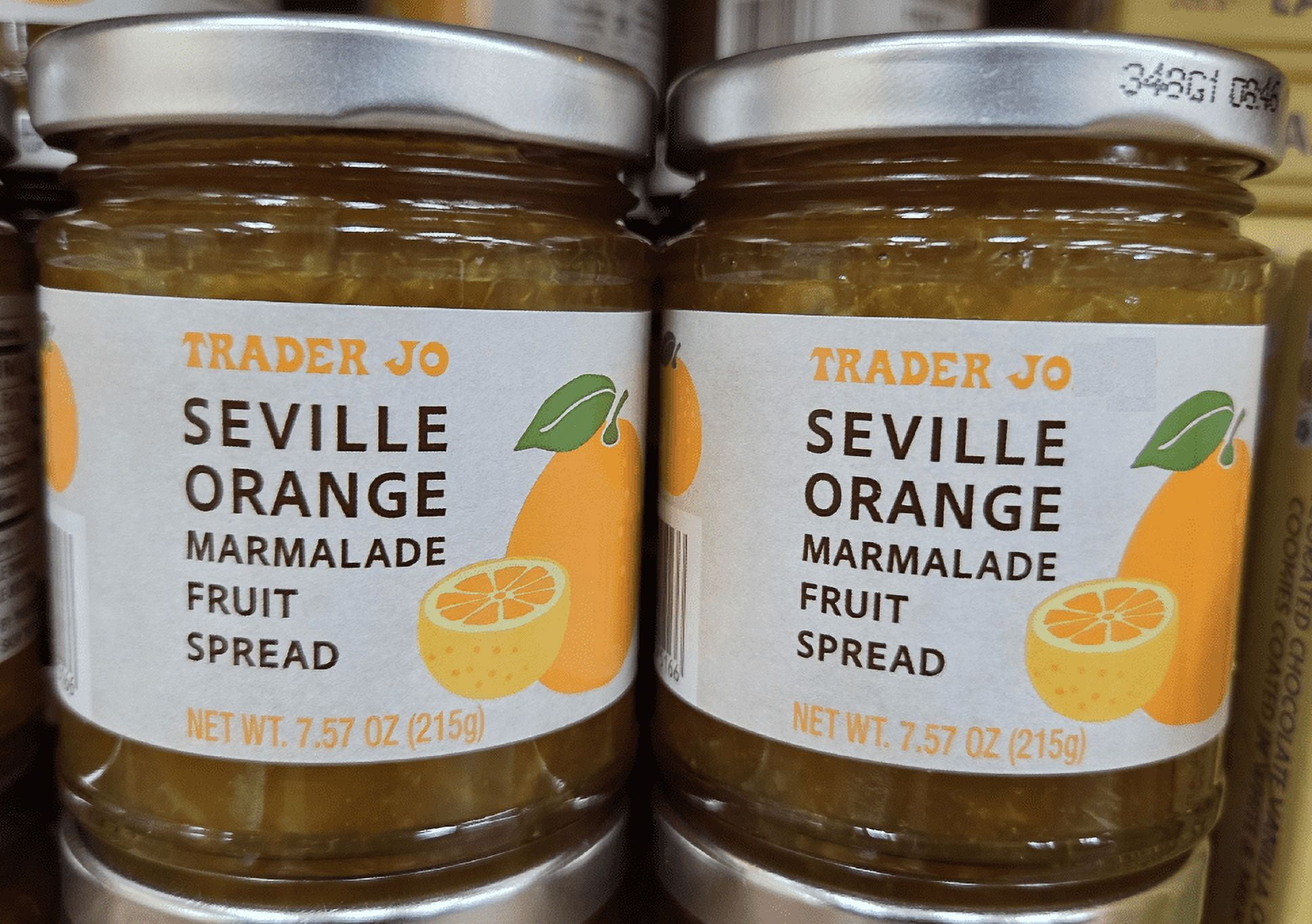 Trader Joe's Seville Orange Marmalade Fruit Spread 7.57oz 215g (2 Jars)