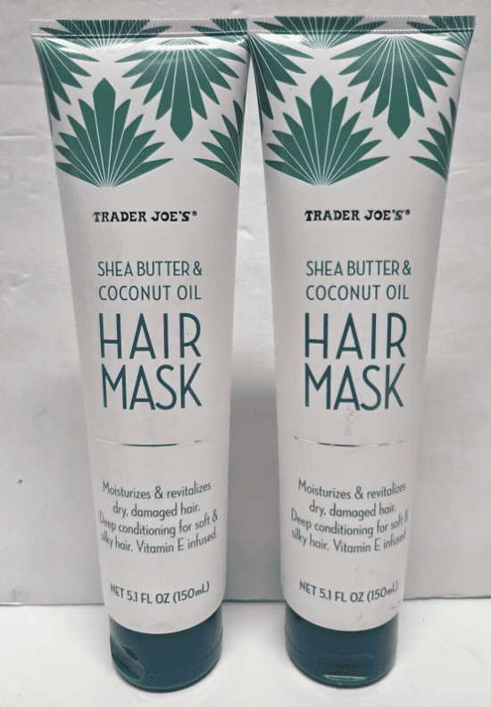 Trader Joe's Shea Butter Coconut Oil Hair Mask 5.1fl oz 150ml (2 Packs)