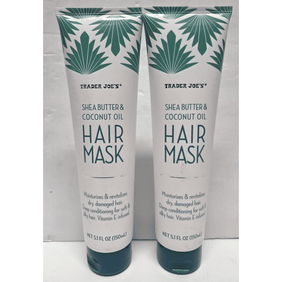 Trader Joe's Shea Butter Coconut Oil Hair Mask 5.1fl oz 150ml (2 Packs)