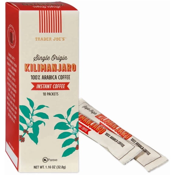 Trader Joe's Single Origin Kilimanjaro Instant Coffee, 100% Arabica, 10 Packets, 1.16 oz