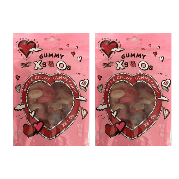 Trader Joe's Soft and Chewy Gummy Candy in X's & O's - Pack of 2