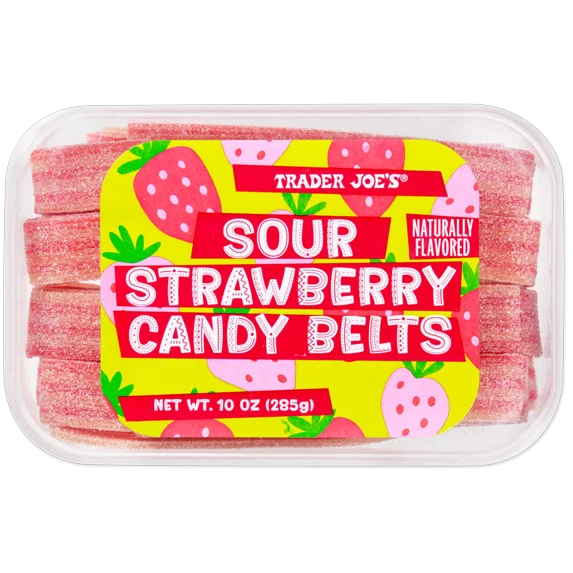 Trader Joe's Sour Strawberry Candy Belts, 10oz