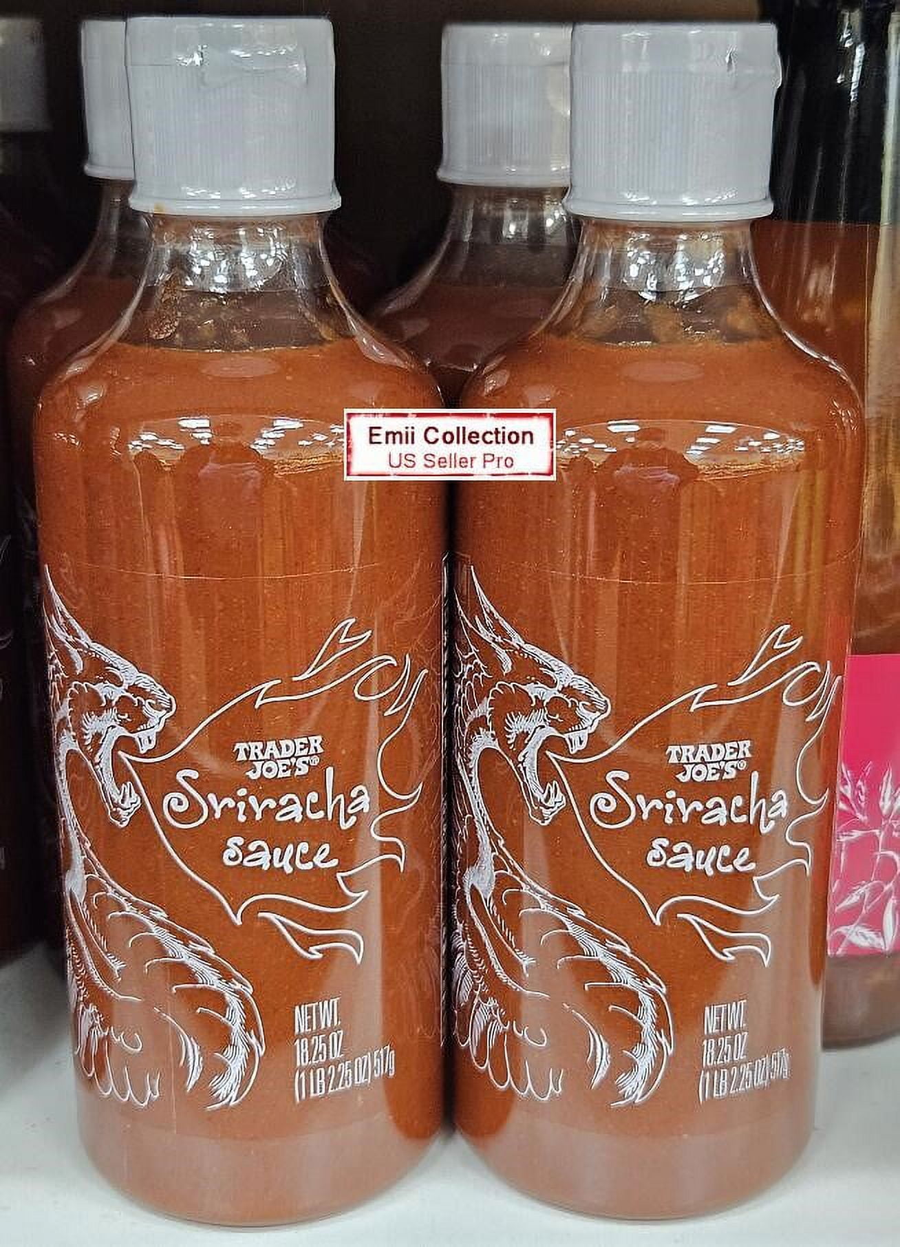 Trader Joe's Sriracha Hot Sauce 18.25oz 517g (2 Bottles) - Walmart.com
