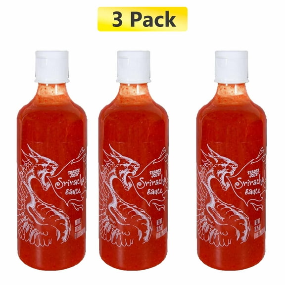 Trader Joe's Sriracha Sauce, Soy and Garlic - 18.25 oz, Pack of 3