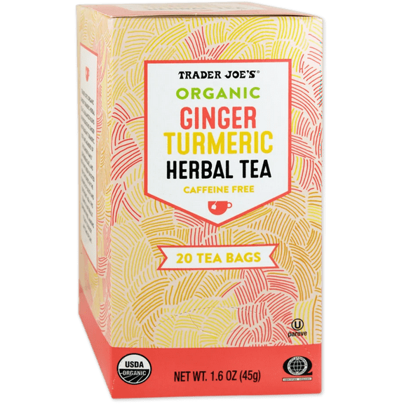 Trader Joe's USDA Organic Ginger Turmeric Herbal Tea (20 tea bags)