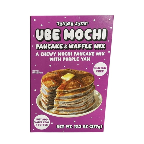 Trader Joe's Ube Mochi Pancake & Waffle Mix, 13.3 oz, 1 Pack
