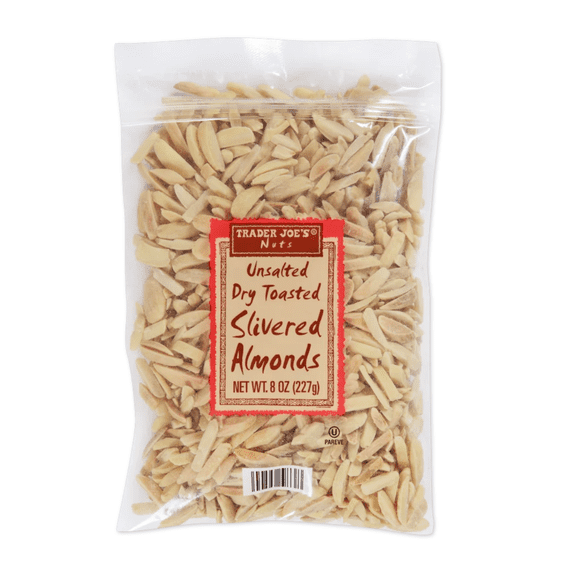 Trader Joe's Unsalted Dry Toasted Slivered Almonds, 8 oz