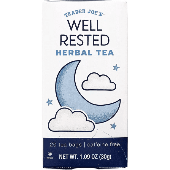 Trader Joe's WELL RESTED Herbal Tea Peppermint Chamomile Comfort Sleep ...