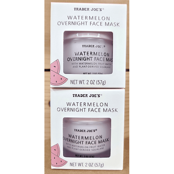 Trader Joe's Watermelon Overnight Face Mask 2oz 57g (2 Jars)