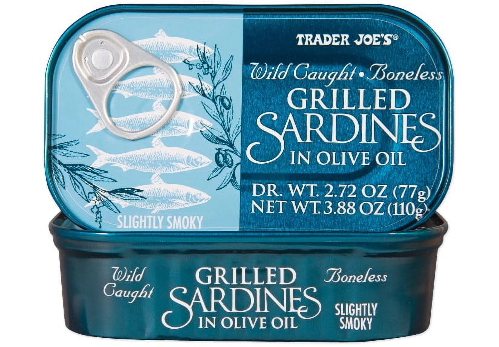Trader Joe's Wild Caught Boneless Grilled Sardines in Olive Oil x