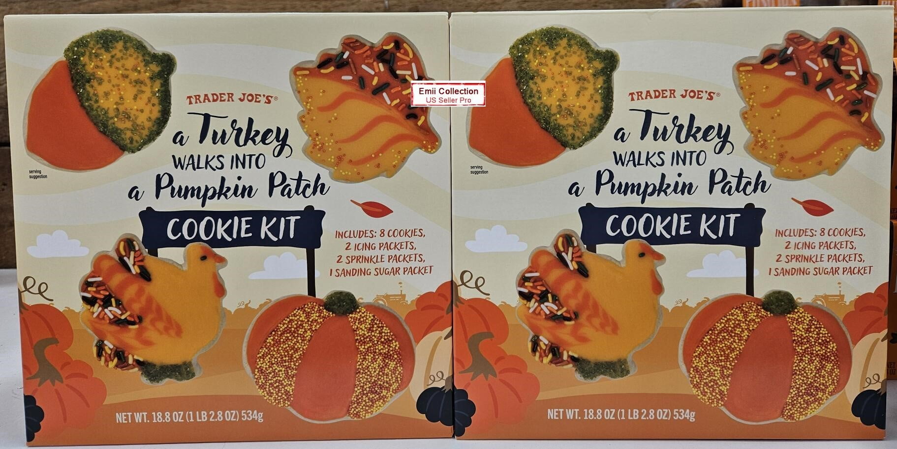 Trader Joe's a Turkey walk into a Pumpkin Patch Cookie Kit 18.8oz 534g