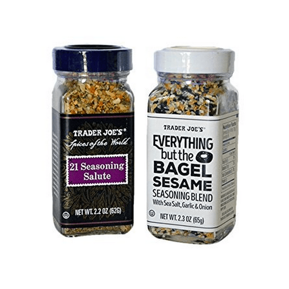 Trader Joes Everything but the Bagel Sesame Seasoning Blend and 21 Seasoning Salute Blend bundle - 1 of each
