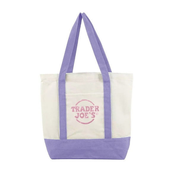 Trader Joes Mini Tote Bag Canvas Messenger Bag Bag Canvas Tool Bag Canvas Crossbody Bags For Women 2025 Trader Joe's Mini Tote Bag Set Large Tote Bag Cotton Canvas Embroidered Bag,Purple