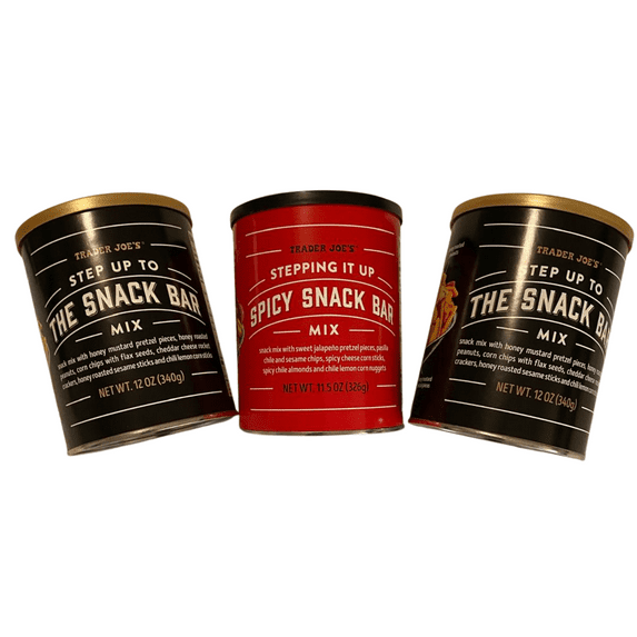 Trader Joes Stepping It Up Spicy Snack Bar Mix 11.5 oz and Step Up To The Snack Bar Mix 12 oz - Pack of 3