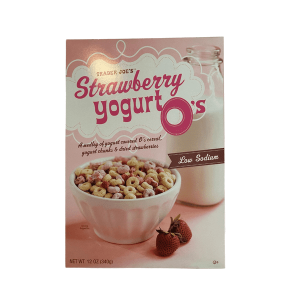 Trader Joes Strawberry Yogurt O's 12 oz, Pack of 1