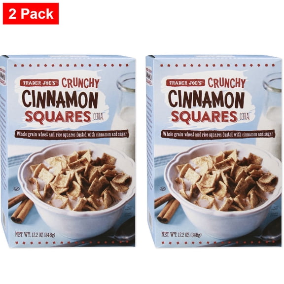 Trader joe's Crunchy Cinnamon Squares 12.2 Oz - 2 pack