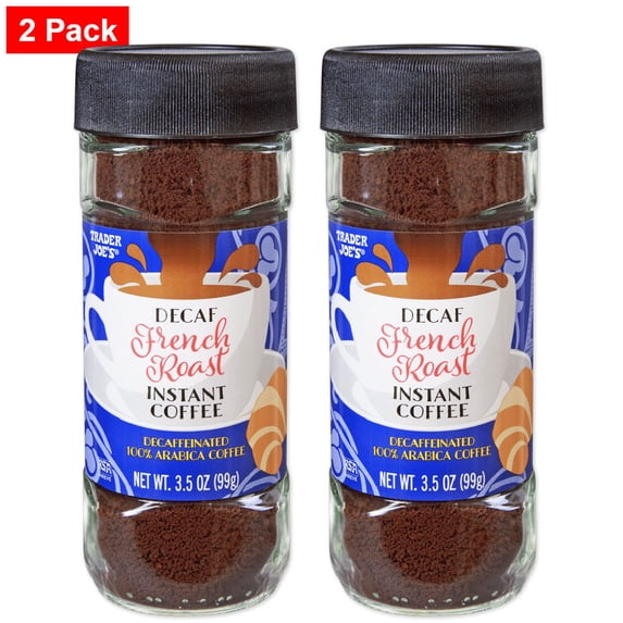Trader joe's Decaf French Roast Instant Coffee 3.5 Oz - 2 pack