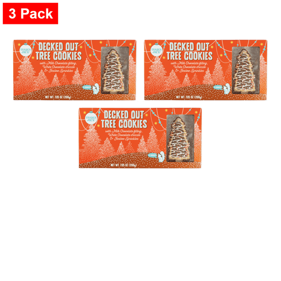 Trader joe's Decked Out Tree Cookies 7.05 Oz - 3 Pack