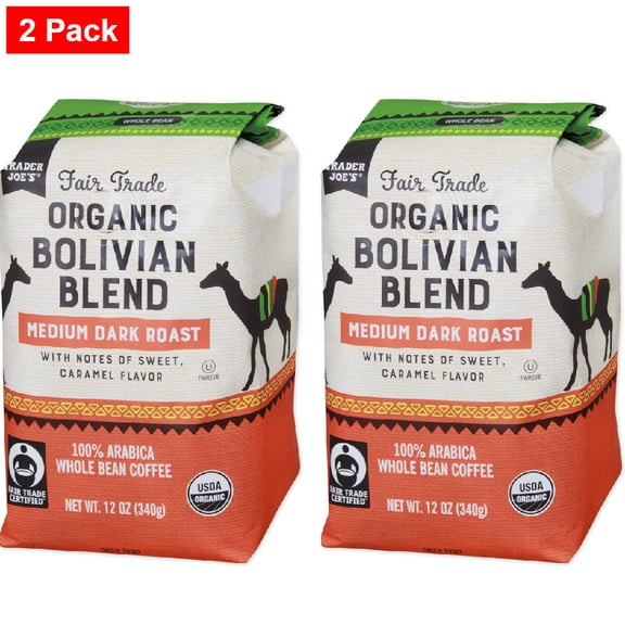 Trader joe's Fair Trade Organic Bolivian Blend 12 Oz - 2 pack