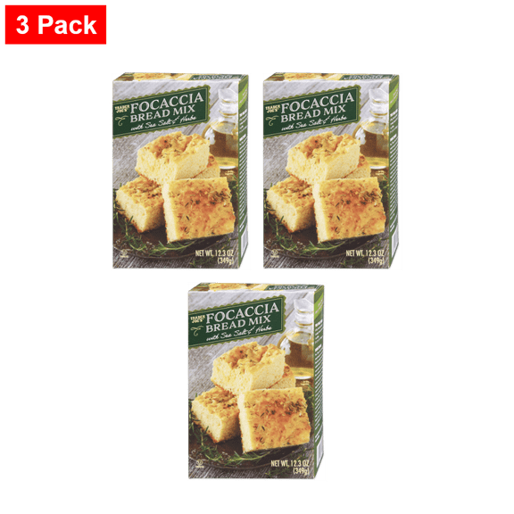 Trader joe's Focaccia Bread Mix 12.3 Oz - 3 Pack