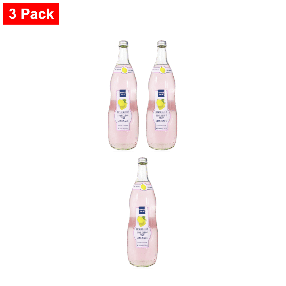Trader joe's French Market Sparkling Pink Lemonade 1 L - 3 Pack