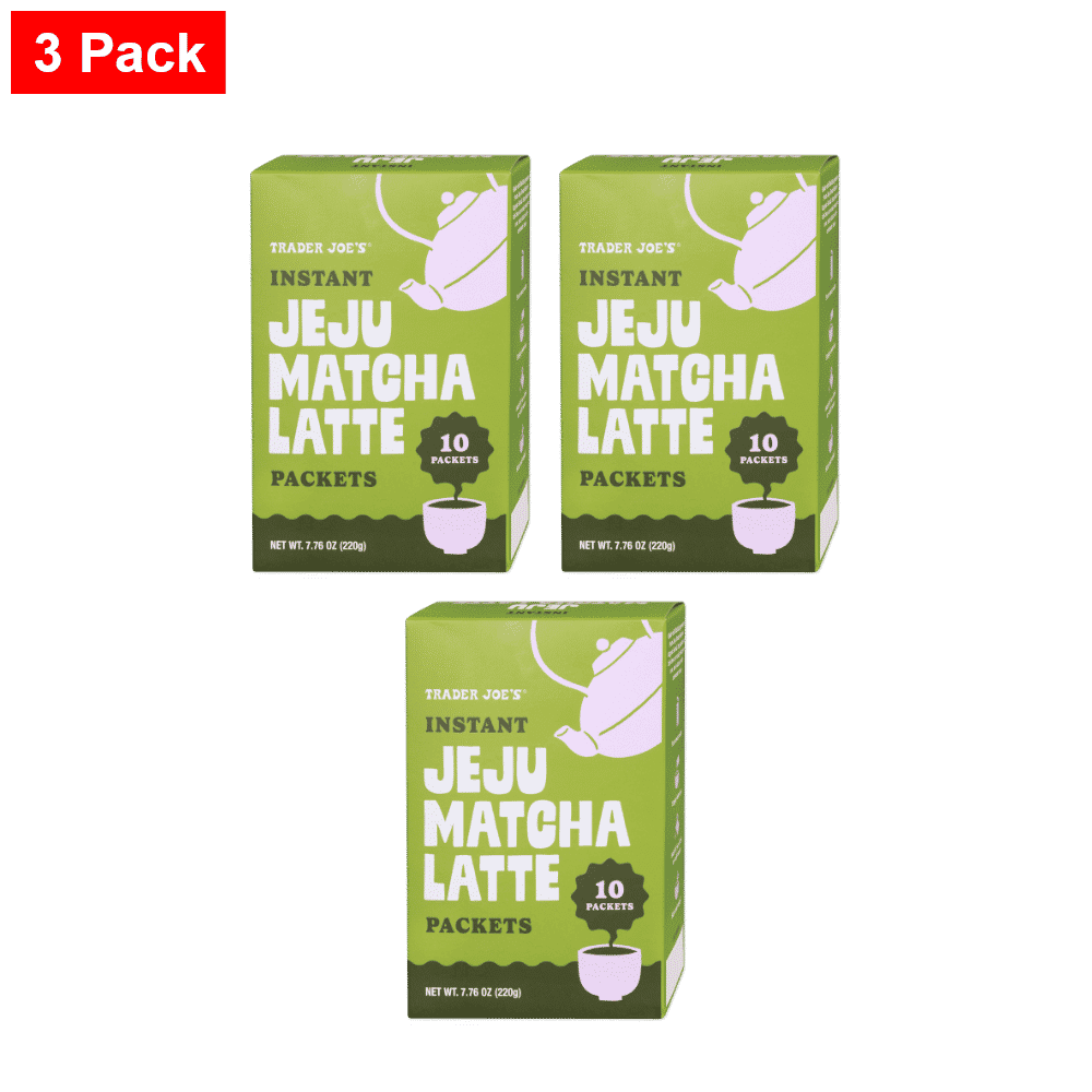 Trader joe's Instant Jeju Matcha Latte Packets 7.76 Oz - 3 Pack