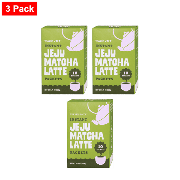 Trader joe's Instant Jeju Matcha Latte Packets 7.76 Oz - 3 Pack