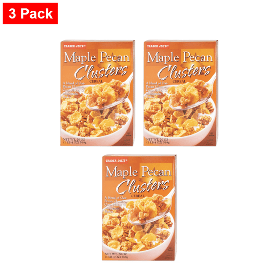 Trader joe's Maple Pecan Clusters Cereal 20 Oz - 3 Pack